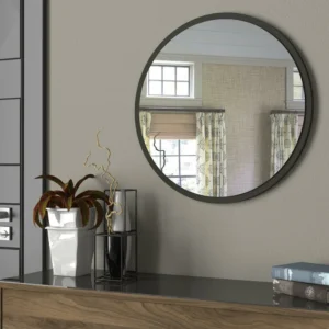 Καθρέπτης Τοίχου ArteLibre MAKUR Ανθρακί Μοριοσανίδα/Γυαλί 60x60cm - Image 2