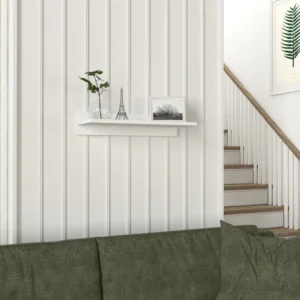 Ράφι Τοίχου ArteLibre EMBER Λευκό Μοριοσανίδα/Μελαμίνη 60x24x12cm - Image 3