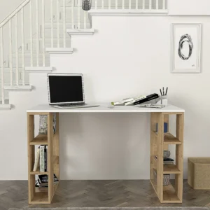 Γραφείο ArteLibre WIMSEY Λευκό/Sapphire Μοριοσανίδα/Μελαμίνη 140x60x74cm - Image 6