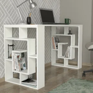 Γραφείο ArteLibre LINE Λευκό Μοριοσανίδα/Μελαμίνη 140x60x74cm - Image 4