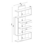 Βιβλιοθήκη ArteLibre JADE Φυσικό Μοριοσανίδα/Μελαμίνη 90x22x172cm - Image 5