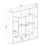 Βιβλιοθήκη ArteLibre NISIROS Cordoba Μοριοσανίδα/Μελαμίνη 136x22x136cm - Image 5