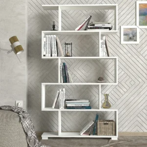 Βιβλιοθήκη ArteLibre MONTONI Λευκό Μοριοσανίδα/Μελαμίνη 90x20x160cm - Image 4