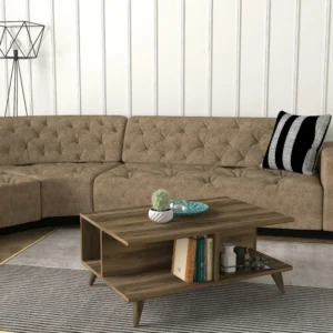 Τραπεζάκι Σαλονιού ArteLibre ALONISOS Καρυδί Μοριοσανίδα/Μελαμίνη 90x60x39cm - Image 3