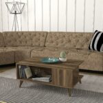 Τραπεζάκι Σαλονιού ArteLibre ALONISOS Καρυδί Μοριοσανίδα/Μελαμίνη 90x60x39cm - Image 4