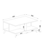 Τραπεζάκι Σαλονιού ArteLibre ALONISOS Καρυδί Μοριοσανίδα/Μελαμίνη 90x60x39cm - Image 6