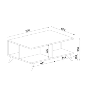 Τραπεζάκι Σαλονιού ArteLibre ALONISOS Cordoba Μοριοσανίδα/Μελαμίνη 90x60x39cm - Image 5