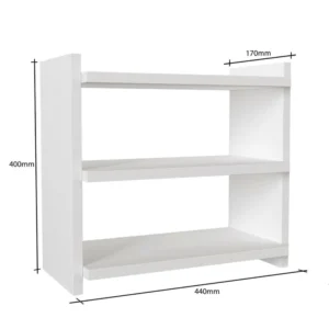 Ράφι Επιτραπέζιο ArteLibre ABELL Λευκό/Φυσικό Μοριοσανίδα/Μελαμίνη 44x17x40cm - Image 6