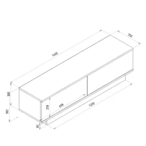 Έπιπλο Τηλεόρασης ArteLibre ALFEN Ανθρακί Μοριοσανίδα/Μελαμίνη 120x35x38cm - Image 7