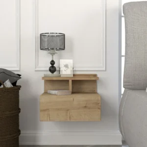 Κομοδίνο ArteLibre AREND Φυσικό Μοριοσανίδα/Μελαμίνη 40x35x32cm - Image 5