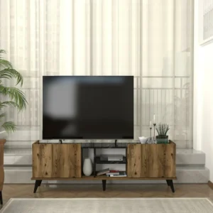 Έπιπλο Τηλεόρασης ArteLibre BINNEY Καφέ Μοριοσανίδα/Μελαμίνη 180x33x51cm - Image 4