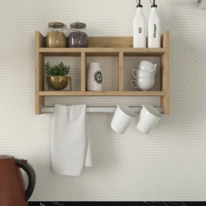 Ράφι Τοίχου ArteLibre DRAPER Φυσικό Μοριοσανίδα/Μελαμίνη 64x14x35cm - Image 5