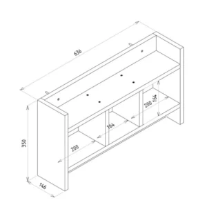Ράφι Τοίχου ArteLibre DRAPER Φυσικό Μοριοσανίδα/Μελαμίνη 64x14x35cm - Image 7