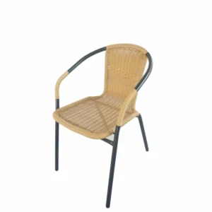 Πολυθρόνα ArteLibre Rattan Mercury Μπεζ/Μαύρο 54x61x73cm - Image 2