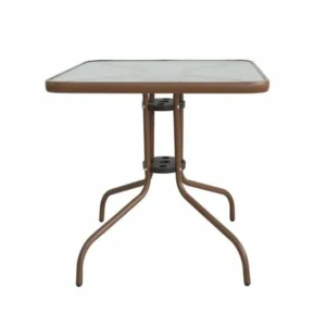 Τραπέζι Μεταλλικό ArteLibre MARS Καφέ 70x70x70cm - Image 2