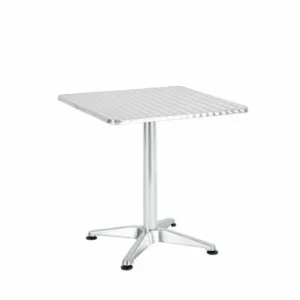 Τραπέζι ArteLibre Αλουμινίου CALLISTO Ασημί 60x60x70cm - Image 2