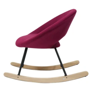 Πολυθρόνα Κουνιστή ArteLibre AIDEN Κόκκινο Βελούδο/Μέταλλο/Ξύλο 73.5x85x73cm - Image 2