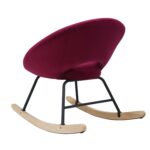 Πολυθρόνα Κουνιστή ArteLibre AIDEN Κόκκινο Βελούδο/Μέταλλο/Ξύλο 73.5x85x73cm - Image 3