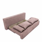 Καναπές Κρεβάτι Τριθέσιος ArteLibre GEORGIA Ανοιχτό Μοβ 194x93x72cm - Image 3