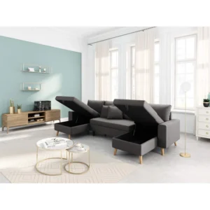 Καναπές Πολυμορφικός ArteLibre LEMPA Γκρι 295x148x86cm - Image 2