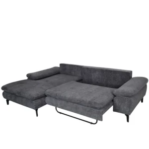 Καναπές Κρεβάτι Γωνιακός ArteLibre Αριστερή Γωνία BANDERA Σκούρο Γκρι 263x168x84cm - Image 3