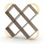 Βιβλιοθήκη ArteLibre CASE Καρυδί/Κίτρινο 120x25x120cm - Image 3