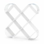 Βιβλιοθήκη ArteLibre CASE Λευκό/Χρώμιο 120x25x120cm - Image 3