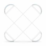 Βιβλιοθήκη ArteLibre CASE Λευκό/Χρώμιο 120x25x120cm - Image 4