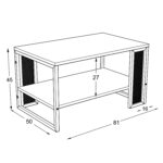 Τραπεζάκι Σαλονιού ArteLibre MELA Sonoma/Μαύρο Μελαμίνη/Μέταλλο 80.2x45x50.2cm - Image 6