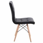 Σετ 4 τεμαχιών Καρέκλα ArteLibre CUPPLESSUS Μαύρο PU 43x55x86cm - Image 2