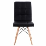 Σετ 4 τεμαχιών Καρέκλα ArteLibre CUPPLESSUS Μαύρο PU 43x55x86cm - Image 5