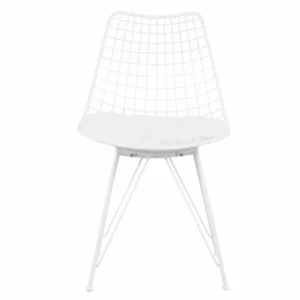 Καρέκλα Μεταλλική ArteLibre FAGUS Με Μαξιλάρι Λευκό 49x58x83.5cm - Image 5