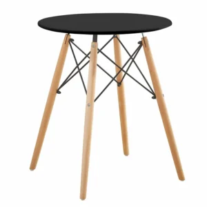 Τραπέζι ArteLibre RAPTOR Μαύρο MDF/Ξύλο 60x60x70cm - Image 2