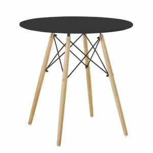 Τραπέζι ArteLibre RAPTOR Μαύρο MDF/Ξύλο Φ70x74cm - Image 2