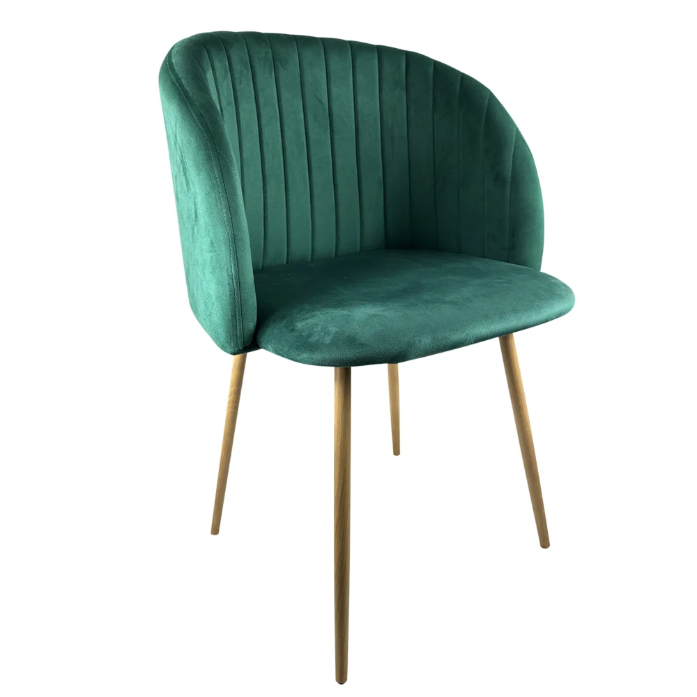 Καρέκλα Τραπεζαρίας ArteLibre KINGFISHER Κυπαρισσί/Φυσικό Βελούδο/Μέταλλο 54x55x83cm Καρέκλα Τραπεζαρίας ArteLibre KINGFISHER Κυπαρισσί/Φυσικό Βελούδο/Μέταλλο 54x55x83cm