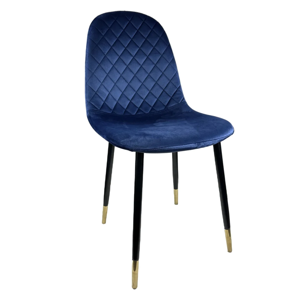 Καρέκλα Τραπεζαρίας ArteLibre BEDFORD Μπλε/Μαύρο Βελούδο/Μέταλλο 53x44x86cm Καρέκλα Τραπεζαρίας ArteLibre BEDFORD Μπλε/Μαύρο Βελούδο/Μέταλλο 53x44x86cm