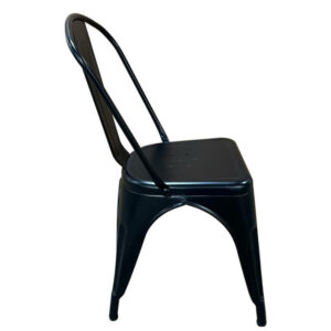 Καρέκλα ArteLibre Βιομηχανικού Τύπου Vintage TOLIKO Μαύρο Ματ Μέταλλο 44x49x84cm - Image 2