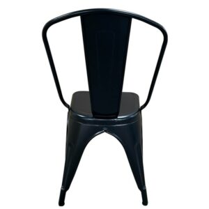 Καρέκλα ArteLibre Βιομηχανικού Τύπου Vintage TOLIKO Μαύρο Ματ Μέταλλο 44x49x84cm - Image 3