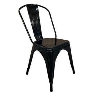 Καρέκλα ArteLibre Βιομηχανικού Τύπου Vintage TOLIKO Μαύρο Μέταλλο 44x49x84cm