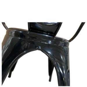 Καρέκλα ArteLibre Βιομηχανικού Τύπου Vintage TOLIKO Μαύρο Μέταλλο 44x49x84cm - Image 5