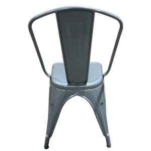 Καρέκλα ArteLibre Βιομηχανικού Τύπου Vintage TOLIKO Γκρι Μέταλλο 44x49x84cm - Image 3