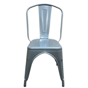 Καρέκλα ArteLibre Βιομηχανικού Τύπου Vintage TOLIKO Γκρι Μέταλλο 44x49x84cm - Image 4