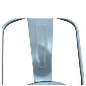 Καρέκλα ArteLibre Βιομηχανικού Τύπου Vintage TOLIKO Γκρι Μέταλλο 44x49x84cm - Image 5