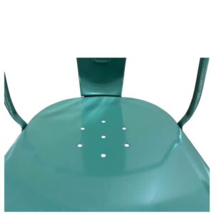 Καρέκλα ArteLibre Βιομηχανικού Τύπου Vintage TOLIKO Πράσινο Μέταλλο 44x49x84cm - Image 5