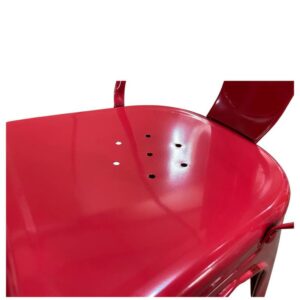 Καρέκλα ArteLibre Βιομηχανικού Τύπου Vintage TOLIKO Κόκκινο Μέταλλο 44x49x84cm - Image 5