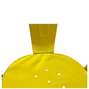 Καρέκλα ArteLibre Βιομηχανικού Τύπου Vintage TOLIKO Κίτρινο Μέταλλο 44x49x84cm - Image 5