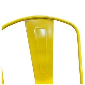 Καρέκλα ArteLibre Βιομηχανικού Τύπου Vintage TOLIKO Κίτρινο Μέταλλο 44x49x84cm - Image 7