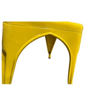 Καρέκλα ArteLibre Βιομηχανικού Τύπου Vintage TOLIKO Κίτρινο Μέταλλο 44x49x84cm - Image 9