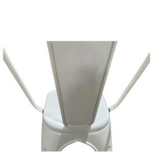 Καρέκλα ArteLibre Βιομηχανικού Τύπου Vintage TOLIKO Λευκό Μέταλλο 44x49x84cm - Image 5