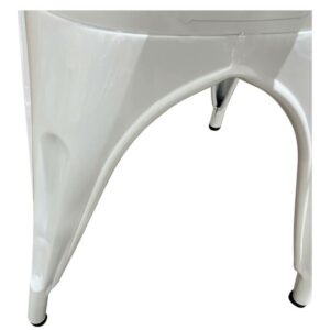 Καρέκλα ArteLibre Βιομηχανικού Τύπου Vintage TOLIKO Λευκό Μέταλλο 44x49x84cm - Image 6